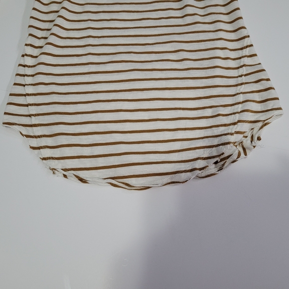 Free People   Women's   Size M   Top  White & Brown  Striped - Picture 11 of 13